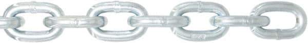 Value Collection - 1/4" Welded High Test Chain - 2,800 Lb Capacity, Grade 40, 150' Long, Zinc Plated Finish - Eagle Tool & Supply