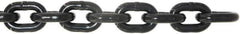 Value Collection - 9/32" Welded Alloy Chain - 3,500 Lb Capacity, Grade 80, 25' Long, Black Lacquer Finish - Eagle Tool & Supply