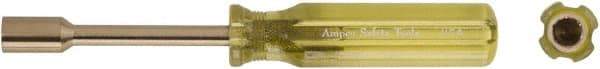 Ampco - 1/4" Solid Shaft Nonsparking Nutdriver - Ergonomic Handle, 6-7/8" OAL - Eagle Tool & Supply