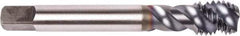 Union Butterfield - 7/16-20 UNF 3 Flute 2B Modified Bottoming Spiral Flute Tap - Powdered Metal, TiCN Finish, 3.937" OAL, Right Hand Flute, Right Hand Thread, Series 1676AP - Eagle Tool & Supply
