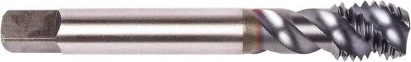 Union Butterfield - 3/4-10 UNC 3 Flute 2B Modified Bottoming Spiral Flute Tap - Powdered Metal, TiCN Finish, 4.921" OAL, Right Hand Flute, Right Hand Thread, Series 1676AP - Eagle Tool & Supply