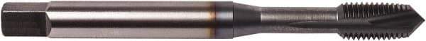 Union Butterfield - M16x1.50 Metric Fine, 4 Flute, TiCN Finish, Powdered Metal Spiral Point Tap - Plug Chamfer, Right Hand Thread, 100mm OAL, 22mm Thread Length, 0.48" Shank Diam, 6H Class of Fit, Series 1673AP - Exact Industrial Supply