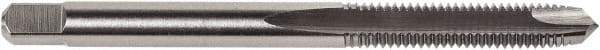 Union Butterfield - #10-32 UNF, 2 Flute, Oxide Finish, Cobalt Spiral Point Tap - Plug Chamfer, Right Hand Thread, 2-3/8" OAL, 7/8" Thread Length, 0.194" Shank Diam, 3B Class of Fit, Series 1634 - Exact Industrial Supply