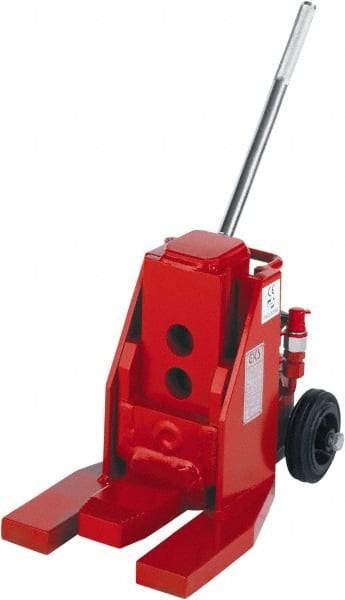 GKS - 5 Ton Capacity Fork Lift Jack - 1.2" to 15.9" High, 5-1/2" Piston Stroke - Eagle Tool & Supply
