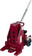 GKS - 10 Ton Capacity Toe Jack - 0.8" to 18-1/2" High, 6.3" Piston Stroke - Eagle Tool & Supply
