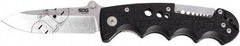 SOG Specialty Knives - 3-13/32" Blade, Straight Clip Point Folding Knife - 4.1" Closed Length, Glass-Filled Nylon - Eagle Tool & Supply