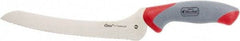 Clauss - 9" Long Blade, Titanium Bonded Stainless Steel, Serrated, Offset Serrated Knife - 17" OAL - Eagle Tool & Supply