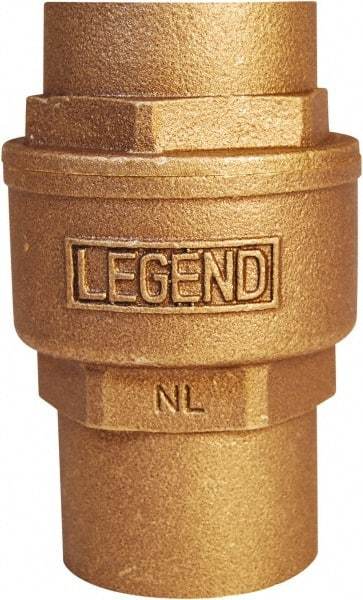 Legend Valve - 1" Lead Free Bronze Check Valve - Inline, C x C Sweat, 250 WOG - Eagle Tool & Supply