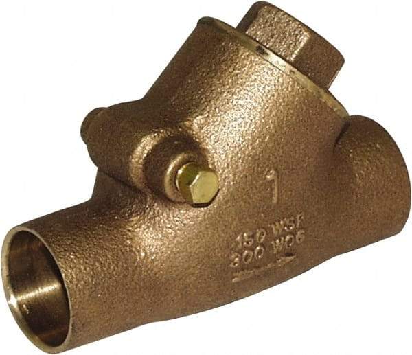 Legend Valve - 1-1/2" Lead Free Bronze Check Valve - Y-Pattern, C x C Sweat, 300 WOG - Eagle Tool & Supply