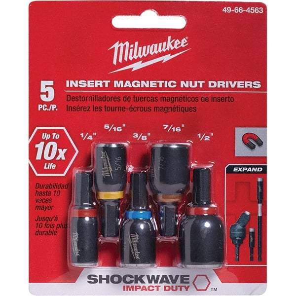 Milwaukee Tool - Power & Impact Screwdriver Bit Sets Point Type: Hex Tool Type: Nut Driver - Eagle Tool & Supply