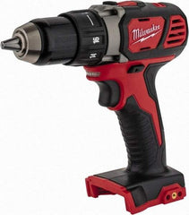 Milwaukee Tool - 18 Volt 1/2" Chuck Pistol Grip Handle Cordless Drill - 0-400 & 0-1800 RPM, Keyless Chuck, Reversible, Lithium-Ion Batteries Not Included - Eagle Tool & Supply