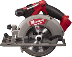 Milwaukee Tool - 18 Volt, 6-1/2" Blade, Cordless Circular Saw - 5,000 RPM, Lithium-Ion Batteries Not Included - Eagle Tool & Supply