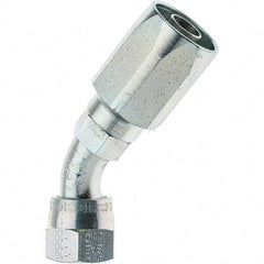 Parker - 2 Piece, 7/8-14 JIC, Reusable Hose Female Swivel Fitting - 1/2" Hose ID x 5/8" Hose OD - Eagle Tool & Supply