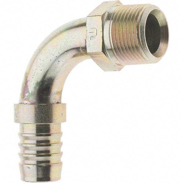 Parker - 1-11-1/2 Male NPTF Steel Hydraulic Hose 90° Elbow - -16 Hose Size, 1" Hose Diam - Eagle Tool & Supply