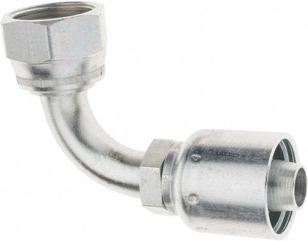 Parker - 1-5/16-12 Female JIC Steel Hydraulic Hose 90° Elbow - -12 Hose Size, 3/4" Hose Diam - Eagle Tool & Supply
