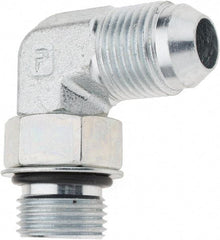 Parker - 1/2" Tube OD, 37° Steel Flared Tube Straight Thread Elbow - 3/4 UNF - Eagle Tool & Supply