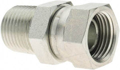 Parker - 1/2-14 Male NPTF Steel Hydraulic Hose Swivel - 5,000 psi, -8 Hose Size, 1/2" Hose Diam - Eagle Tool & Supply