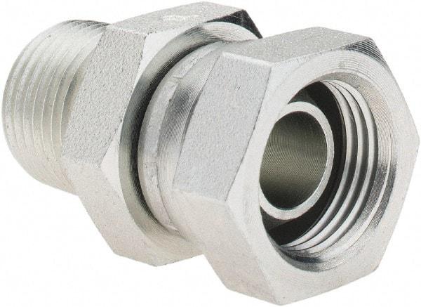 Parker - 3/8-18 Male NPTF Steel Hydraulic Hose Swivel - 6,000 psi, -6 Hose Size, 3/8" Hose Diam - Eagle Tool & Supply