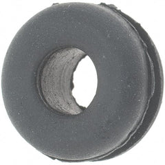 Value Collection - 3/8" OD, 3/16" Thick Grommet - Rubber, 1/4" Slot Diam x 1/16" Slot Width - Eagle Tool & Supply