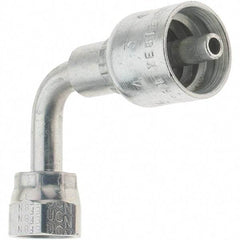 Parker - Seal-Lok Steel Hydraulic Hose Female Seal-Lok Swivel & 90° Elbow - -4 Hose Size, 1/4" Hose Diam - Eagle Tool & Supply