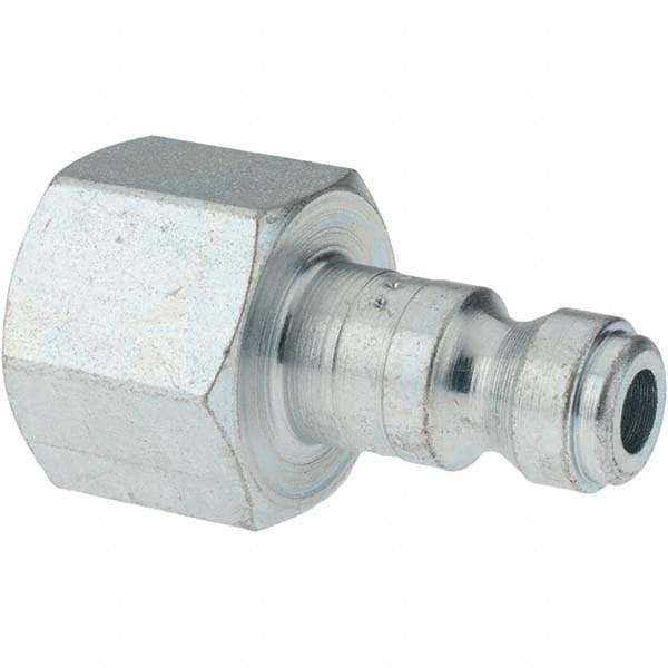 Parker - 3/8-18 Female NPTF Tru-Flate Automotive Pneumatic Hose Connector - Steel, 1/4" Body Diam - Eagle Tool & Supply