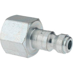 Parker - 3/8-18 Female NPTF Tru-Flate Automotive Pneumatic Hose Connector - Steel, 1/4" Body Diam - Eagle Tool & Supply