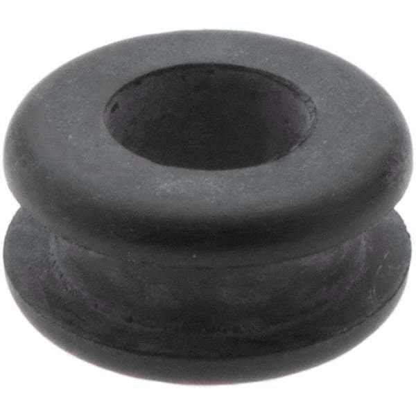 Value Collection - 1/2" OD, 1/4" Thick Grommet - Rubber, 3/8" Slot Diam x 1/16" Slot Width - Eagle Tool & Supply
