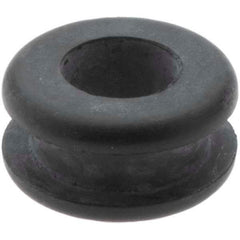 Value Collection - 1/2" OD, 1/4" Thick Grommet - Rubber, 3/8" Slot Diam x 1/16" Slot Width - Eagle Tool & Supply