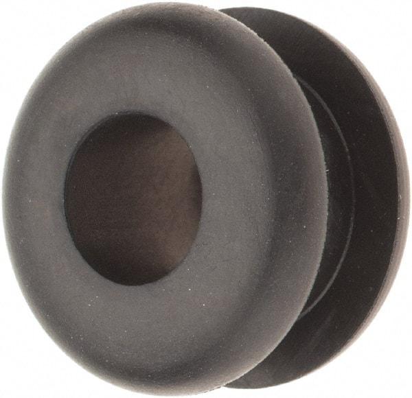 Value Collection - 7/8" OD, 1/2" Thick Grommet - Rubber, 5/8" Slot Diam x 1/4" Slot Width - Eagle Tool & Supply
