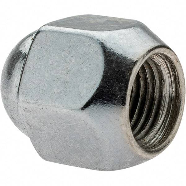 Value Collection - M12-1.25 Chrome Finish Wheel Nut - 19mm Hex, 25mm Overall Length, 60° Seat Angle - Eagle Tool & Supply