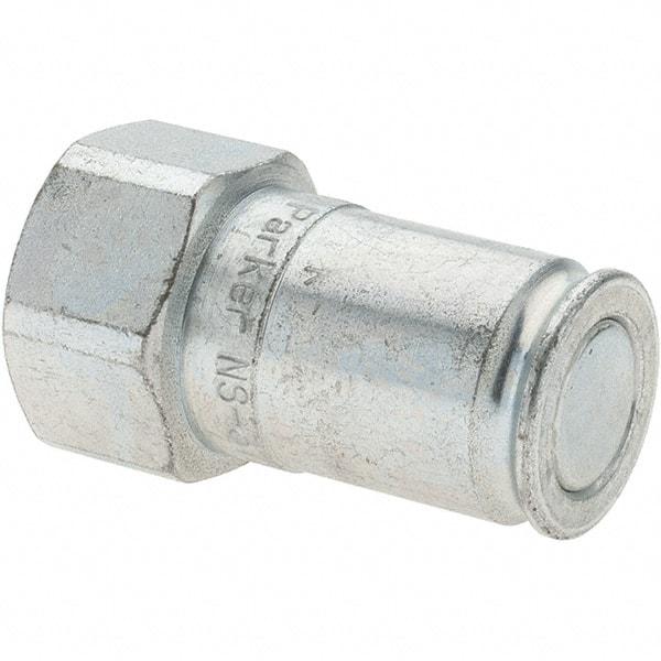 Parker - 3/8-18 NPSF Steel Hydraulic Hose Coupler - 2,500 psi, -6 Hose Size, 3/8" Hose Diam - Eagle Tool & Supply
