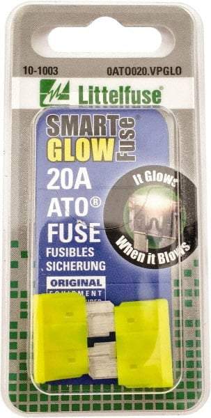 Value Collection - 20 Amp, Automotive Fuse - Yellow, Littlefuse ATO020 - Eagle Tool & Supply