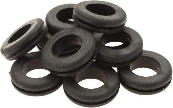 Value Collection - 1-3/32" OD, Grommet - Rubber, 27/32" Slot Diam x 1/16" Slot Width - Eagle Tool & Supply