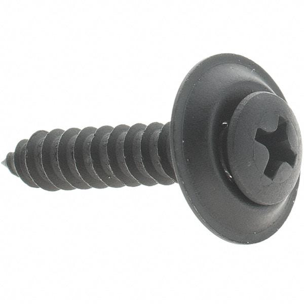 Value Collection - #10 Sems Oval Head Phillips Sheet Metal Screw - 1" Long - Eagle Tool & Supply
