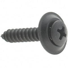 Value Collection - #10 Sems Oval Head Phillips Sheet Metal Screw - 1" Long - Eagle Tool & Supply