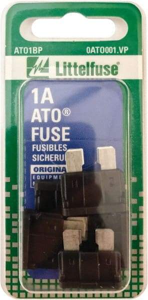 Value Collection - 1 Amp, 32 VAC/VDC, Automotive Fuse - 3/4" Long, Black, Littlefuse ATO001 - Eagle Tool & Supply