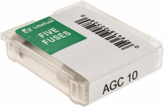 Value Collection - 32V AC/DC, 10 Amp, Fast-Acting Miniature Glass/Ceramic Fuse - 1-1/4" OAL, 1/4" Diam - Eagle Tool & Supply