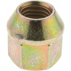 Value Collection - M12-1.5 Zinc Finish Wheel Nut - 19mm Hex, 23mm Overall Length, 60° Seat Angle - Eagle Tool & Supply