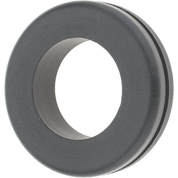 Value Collection - 1-3/4" OD, 7/16" Thick Grommet - Rubber, 1-3/8" Slot Diam x 1/16" Slot Width - Eagle Tool & Supply
