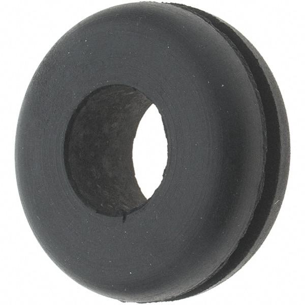 Value Collection - 7/8" OD, 5/16" Thick Grommet - Rubber, 5/8" Slot Diam x 1/16" Slot Width - Eagle Tool & Supply