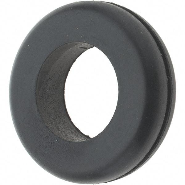 Value Collection - 1-5/8" OD, 7/16" Thick Grommet - Rubber, 1-1/4" Slot Diam x 1/16" Slot Width - Eagle Tool & Supply