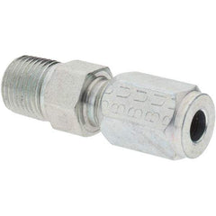 Parker - Metal Flareless Bite Tube 3/16" OD Male Connector - 1/8 NPTF - Eagle Tool & Supply