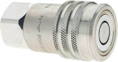 Parker - 1/2-14 NPSF Steel Hydraulic Hose Female Pipe Thread Coupler & No Lock Fitting - 3,625 psi - Eagle Tool & Supply