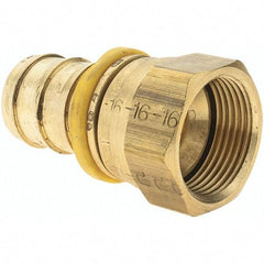 Parker - 1" ID 1-5/16-12 FJIC Barbed Push On Female Fitting - Brass - Eagle Tool & Supply