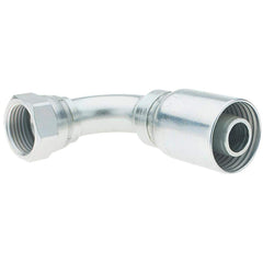 Parker - 1-1/16-12 Female JIC Steel Hydraulic Hose Female JIC Swivel & 90° Elbow - -12 Hose Size, 3/4" Hose Diam - Eagle Tool & Supply
