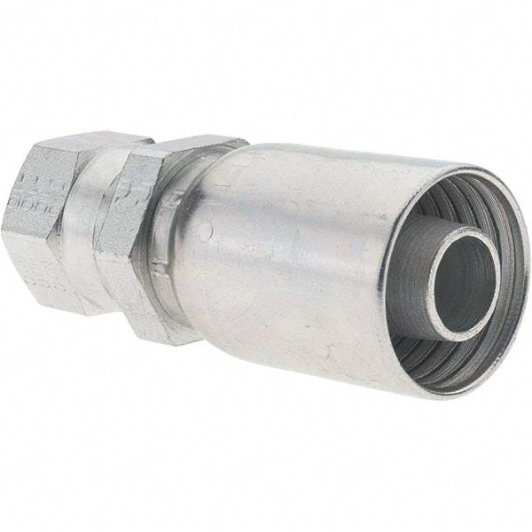 Parker - 7/8-14 Female JIC Steel Hydraulic Hose Female JIC 37° Swivel & Straight Fitting - -10 Hose Size, 5/8" Hose Diam - Eagle Tool & Supply