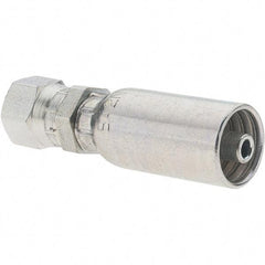 Parker - 1/2-20 Female JIC Steel Hydraulic Hose Female JIC 37° Swivel & Straight Fitting - -4 Hose Size, 1/4" Hose Diam - Eagle Tool & Supply