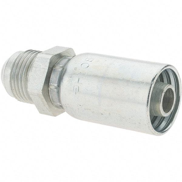 Parker - 7/8-14 Male SAE(JIC) Steel Hydraulic Hose Male SAE 37° JIC Rigid Fitting - -8 Hose Size, 1/2" Hose Diam - Eagle Tool & Supply