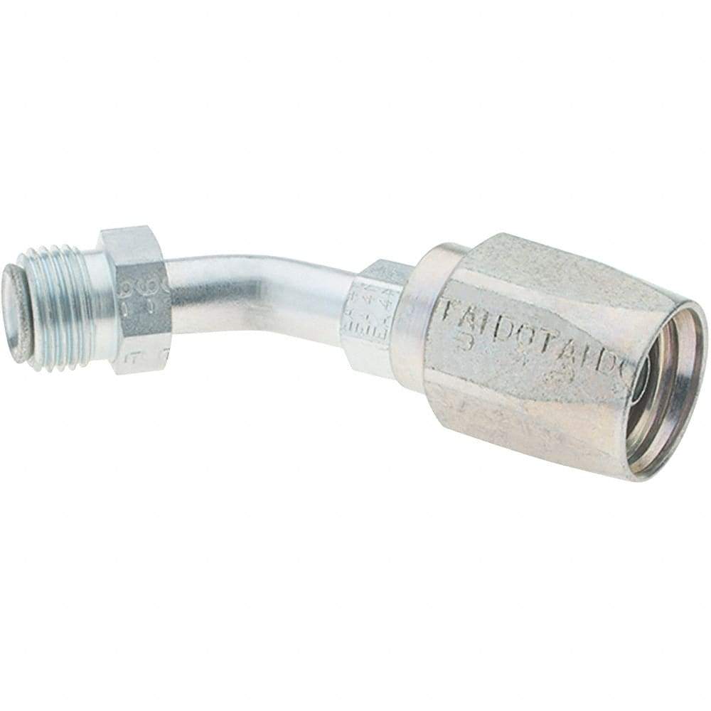 Parker - 5/8-18 SAE45, Reusable Hose Male Swivel Fitting - 5/16" Hose ID x 3/8" Hose OD - Eagle Tool & Supply