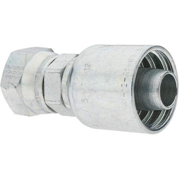 Parker - 3/4 Thread Hydraulic Hose Fitting - -12 Hose Size, 3/4" Hose Diam - Eagle Tool & Supply